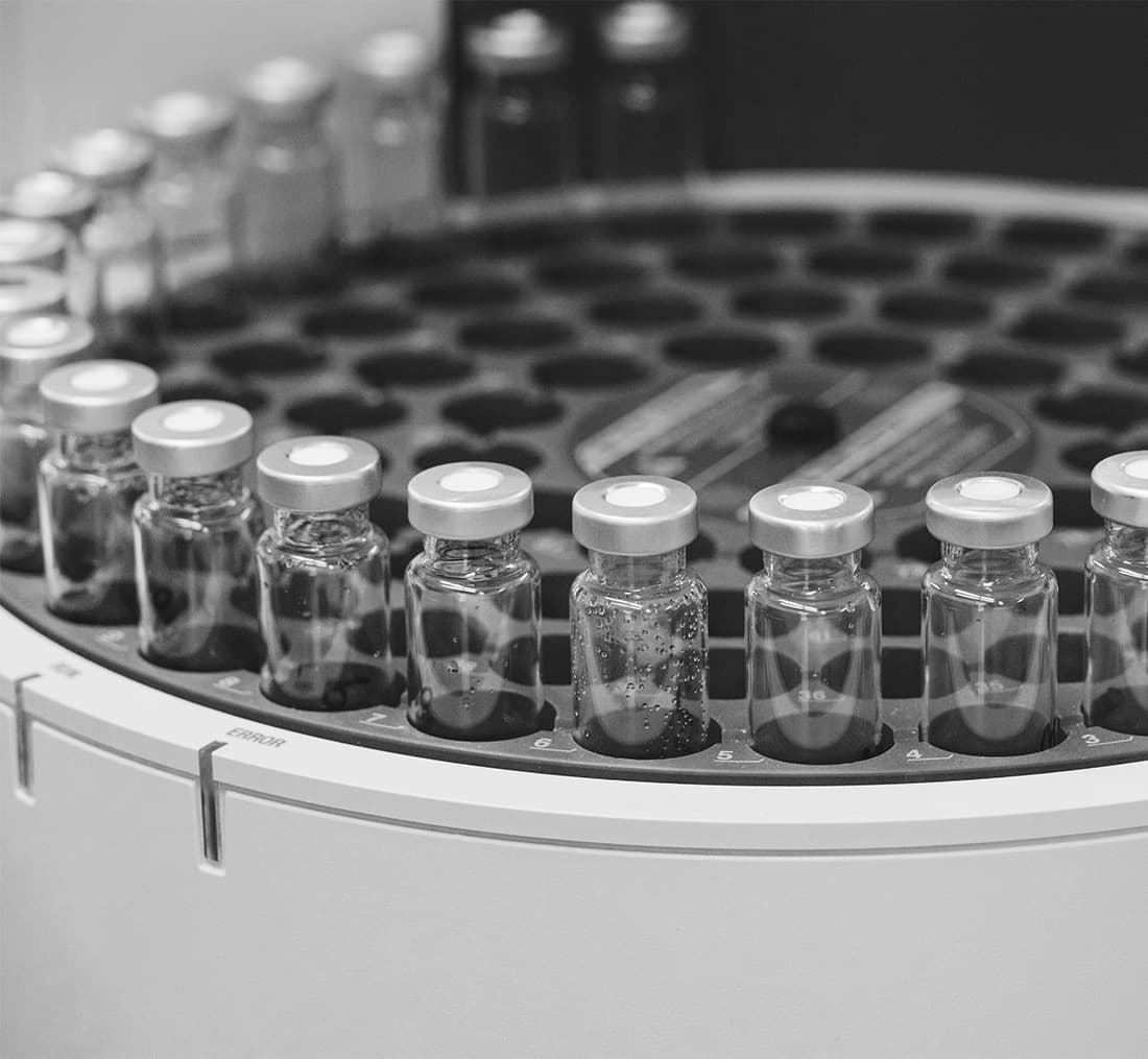 a piece of machinery with consumable vials