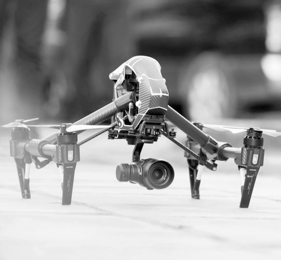 a technologically advanced drone with a camera